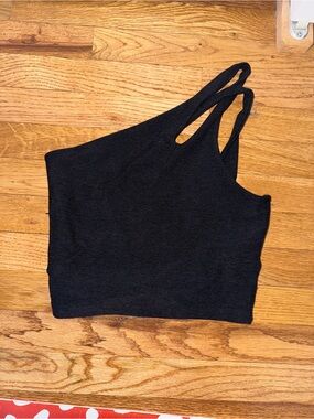 Beyond Yoga Black Wrap-Style Active Top